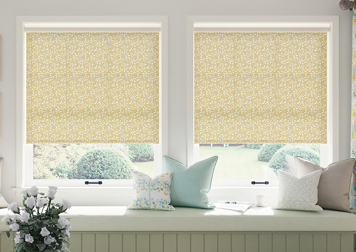 Delicate Foliage, Soft Yellow - Twist&Fit Roller Blind - Image 3